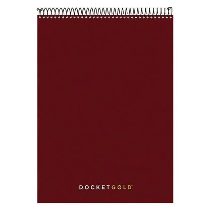 Docket Gold Planner Pad, Project-management Format, Medium/college Rule, Black Cover, 70 White 8.5 X 11.75 Sheets