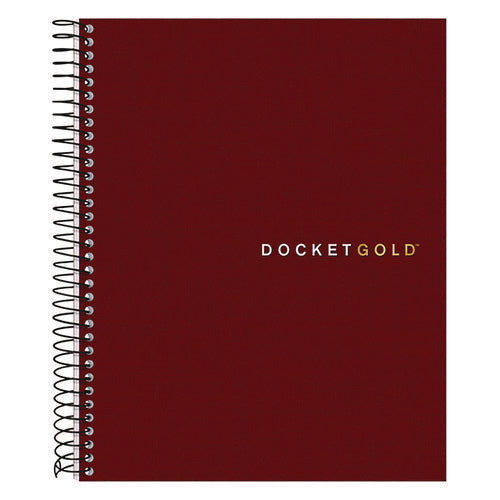 Docket Gold Planner, Project-management Format With Narrow Ruling, Black Paperboard Cover, (70) 8.5 X 6.75 Sheets