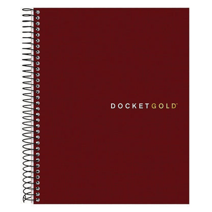 Docket Gold Planner, Project-management Format With Narrow Ruling, Black Paperboard Cover, (70) 8.5 X 6.75 Sheets