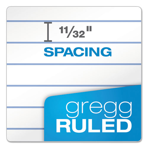 Second Nature Recycled Notepads, Gregg Rule, Randomly Assorted Cover Colors, 70 White 4 X 8 Sheets