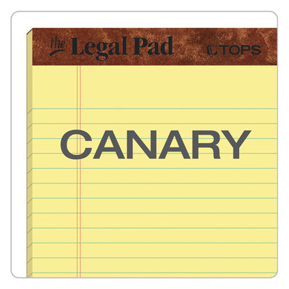 "the Legal Pad" Ruled Perforated Pads, Narrow Rule, (50) Canary-yellow 5 X 8 Sheets, Dozen