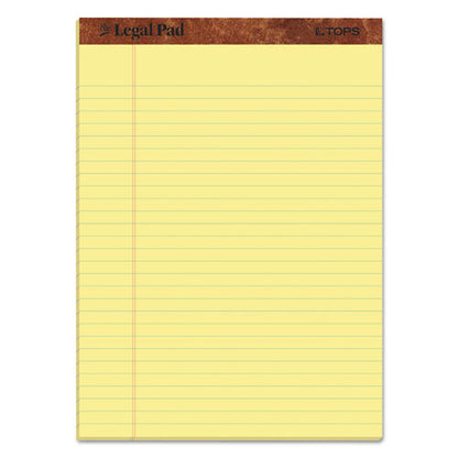 "the Legal Pad" Ruled Perforated Pads, Wide/legal Rule, (50) Canary Yellow 8.5 X 11.75 Sheets, Dozen