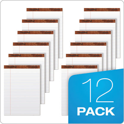 "the Legal Pad" Ruled Perforated Pads, Wide/legal Rule, (50) White 8.5 X 11.75 Sheets, Dozen