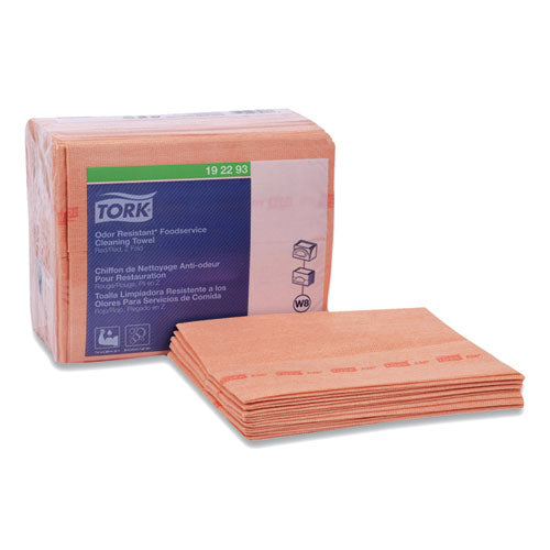 Small Pack Foodservice Cloth, 1-ply, 11.75 X 14.75, Unscented, Red/red Stripe, 50/poly Pack, 4 Packs/carton
