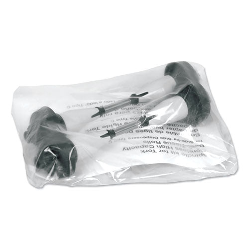 Coreless High Capacity Spindle Kit, Plastic, 3.66" Roll Size, Type C, Gray, 2/kit