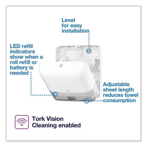 Elevation Matic Hand Towel Roll Dispenser With Intuition Sensor, 13 X 8 X 14.5, White