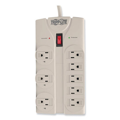 Protect It! Surge Protector, 8 Ac Outlets, 8 Ft Cord, 1,440 J, Light Gray
