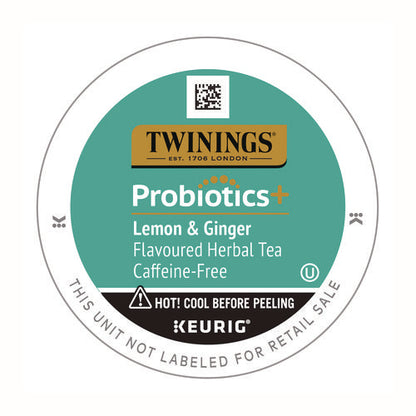 Probiotics+ Herbal Lemon And Ginger Tea, 24/box