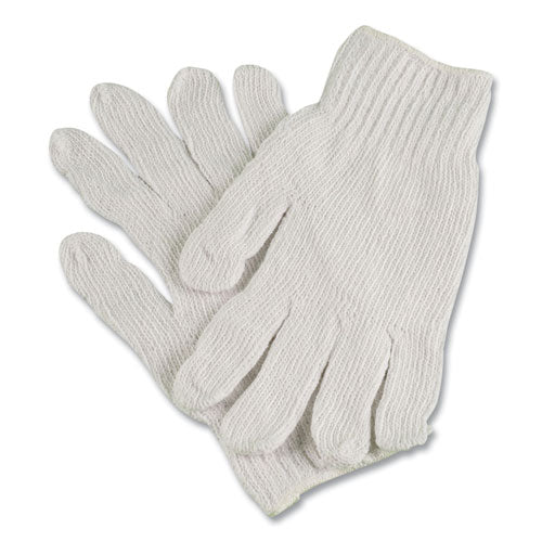 Pro Ctps400/nlw Series Natural White String Knit Gloves, Reversible, Small, White, 12 Pairs