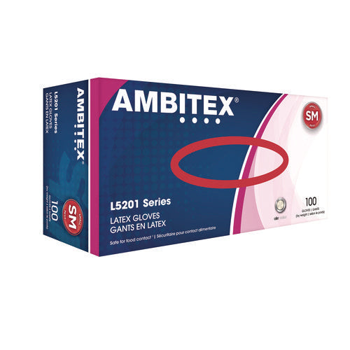 L5201 Series Powder-free Latex Gloves, Small, 4 Mil Thick, 9" Long, Ivory, 100/box, 10 Boxes/carton