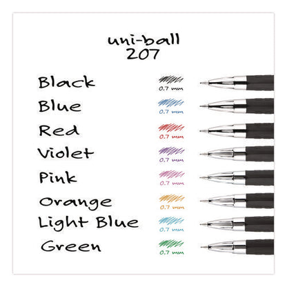 Signo 207 Gel Pen Value Pack, Retractable, Medium 0.7 Mm, Black Ink, Smoke/black Barrel, 36/box