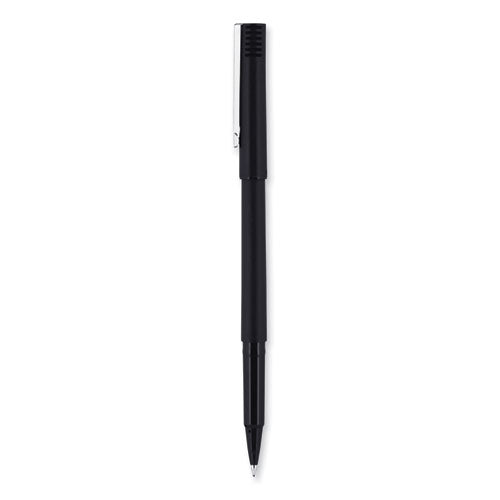 Rollerball Pen, Stick, Extra-fine 0.5 Mm, Black Ink, Black Barrel, 72/pack