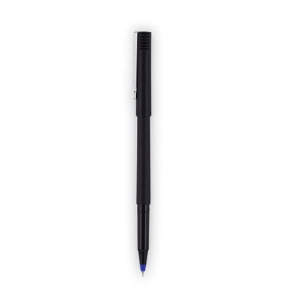 Rollerball Pen, Stick, Extra-fine 0.5 Mm, Blue Ink, Black/blue Barrel, 72/pack