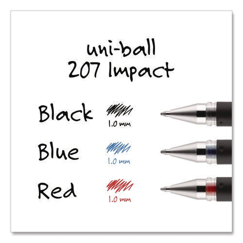 207 Impact Gel Stick Pen Refills, Bold 1 Mm Conical Tip, Black Ink, 2/pack