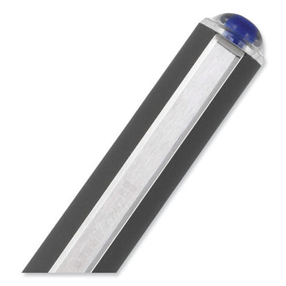 Vision Rollerball Pen, Stick, Bold 1 Mm, Blue Ink, Black/blue/clear Barrel, Dozen
