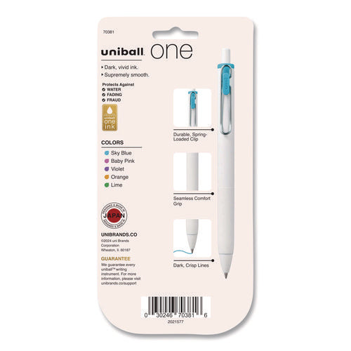 Unione Gel Pen, Retractable, Medium 0.7 Mm, Assorted Fashion Ink And Barrel Colors, 5/pack