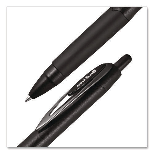 207 Plus+ Gel Pen, Retractable, Medium 0.7 Mm, Black Ink, Black Barrel, 4/pack