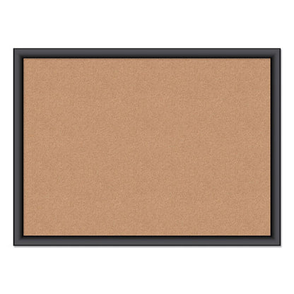 Cork Bulletin Board, 24" X 18" (actual Size: 23" X 17"), Tan Surface, Black Wood Frame