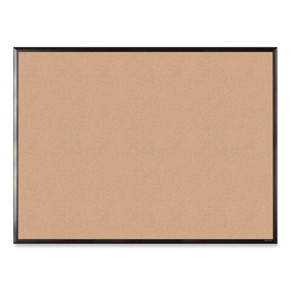 Cork Bulletin Board With Aluminum Frame, 48" X 36" (actual Size: 47" X 35"), Tan Surface, Black Aluminum Frame