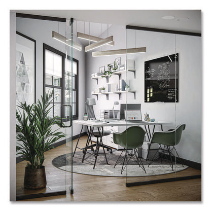 Black Glass Dry Erase Board, 48" X 36" (actual Size: 47" X 35"), Black Surface