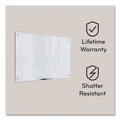 Black Glass Dry Erase Board, 48" X 36" (actual Size: 47" X 35"), Black Surface