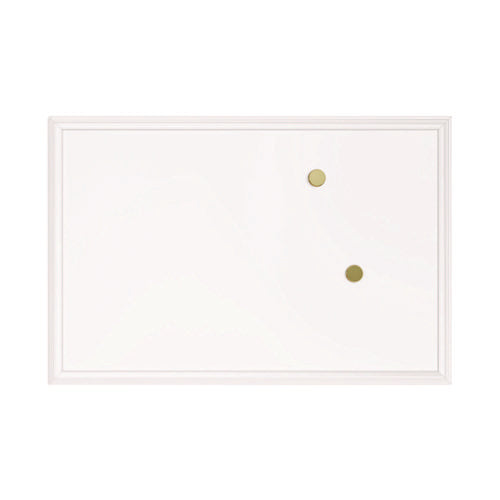 Magnetic Dry Erase Board With Decor Frame, 30" X 20", White Surface, White Wood Frame