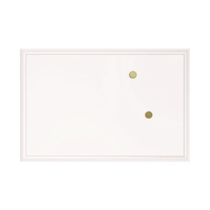 Magnetic Dry Erase Board With Decor Frame, 30" X 20", White Surface, White Wood Frame