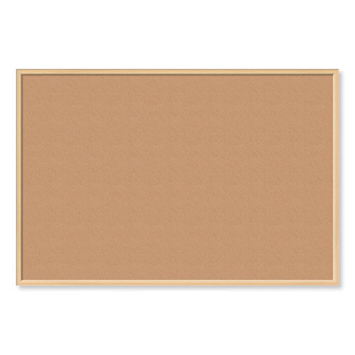 Cork Bulletin Board, 72" X 48" (actual Size: 70" X 47"), Tan Surface, Birch Finished Wood Frame