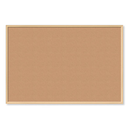 Cork Bulletin Board, 72" X 48" (actual Size: 70" X 47"), Tan Surface, Birch Finished Wood Frame