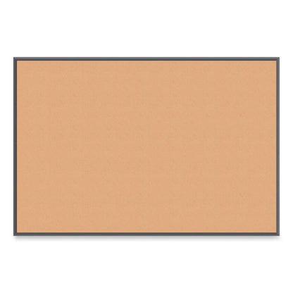 Cork Bulletin Board With Aluminum Frame, 72" X 48" (actual Size: 70" X 47"), Tan Surface, Black Aluminum Frame