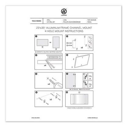 Pinit Magnetic Dry Erase Calendar, Monthly Planning/scheduling, 36 X 24 (actual Size: 35 X 23), White Surface, Aluminum Frame