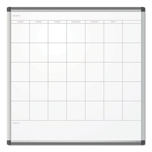 Pinit Magnetic Dry Erase Calendar, Monthly Planning/scheduling, 36 X 36 (actual Size: 35 X 35), White Surface, Aluminum Frame
