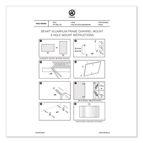Pinit Magnetic Dry Erase Calendar, Monthly Planning/scheduling, 48 X 36 (actual Size: 47 X 35), White Surface, Aluminum Frame