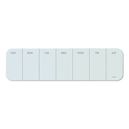 Cubicle Glass Dry Erase Board, Monthly Planning/scheduling Calendar, 20" X 5.5", White Surface