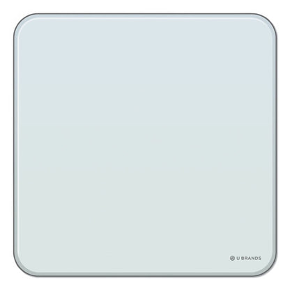 Cubicle Glass Dry Erase Board, 12" X 12", White Surface