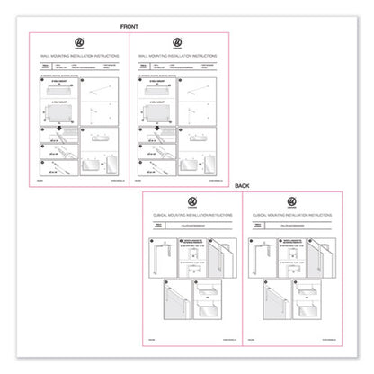Cubicle Glass Dry Erase Board, 12" X 12", White Surface