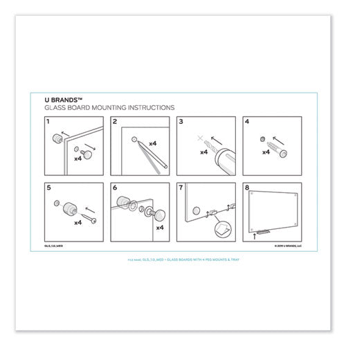 Magnetic Glass Dry Erase Board Value Pack, 36" X 36" (actual Size: 35" X 35"), Frosted White Surface