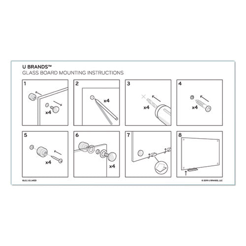Magnetic Glass Dry Erase Board Value Pack, 72" X 48" (actual Size: 70" X 47"), Frosted White Surface
