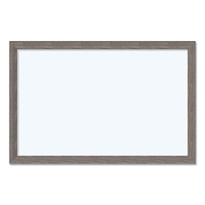Magnetic Dry Erase Board With Rustic Frame, 36" X 24" (actual Size: 35" X 23"), White Surface, Brown Wood Frame