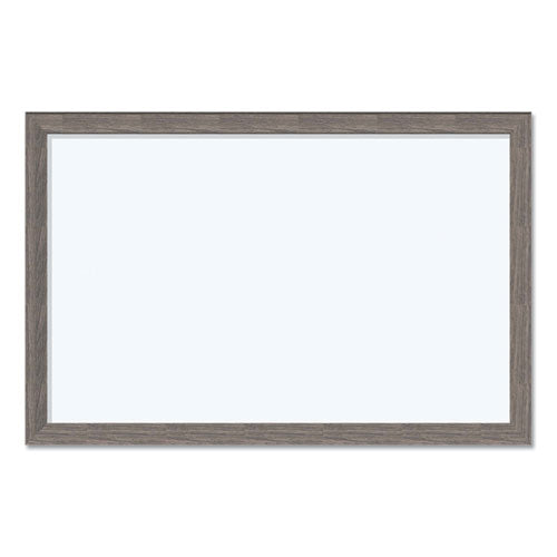 Magnetic Dry Erase Board With Rustic Frame, 36" X 24" (actual Size: 35" X 23"), White Surface, Brown Wood Frame