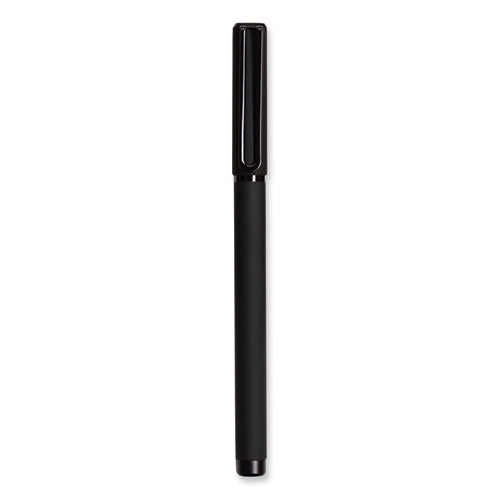 Catalina Soft Touch Porous Point Pen, Stick, Fine 0.7 Mm, Black Ink, Black Barrel, Dozen
