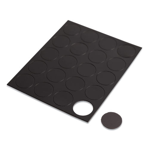 Heavy-duty Board Magnets, Circles, 0.75" Diameter, Black, 20/pack