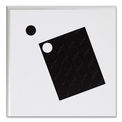 Heavy-duty Board Magnets, Circles, 0.75" Diameter, Black, 20/pack