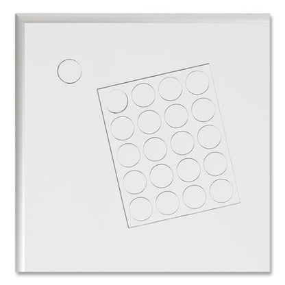 Heavy-duty Board Magnets, Circles, 0.75" Diameter, White, 20/pack