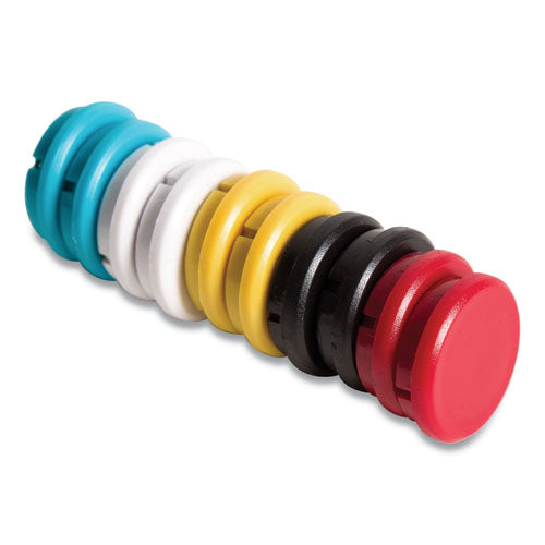 Board Magnets, Circles, 0.75" Diameter, Assorted Colors, 10/pack