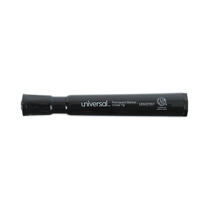 Chisel Tip Permanent Marker, Broad Chisel Tip, Black, Dozen