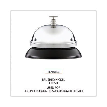 Call Bell, 3.38" Diameter, Brushed Nickel