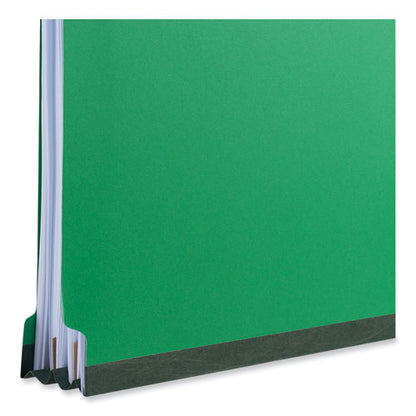 Bright Colored Pressboard Classification Folders, 2" Expansion, 1 Divider, 4 Fasteners, Letter Size, Emerald Green, 10/box