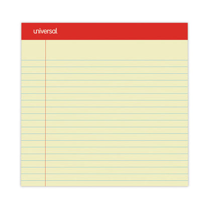 Perforated Ruled Writing Pads, Wide/legal Rule, Red Headband, 50 Canary-yellow 8.5 X 11.75 Sheets, Dozen