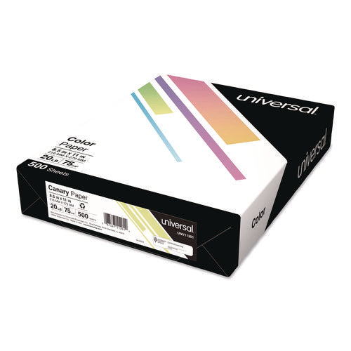 Deluxe Colored Paper, 20 Lb Bond Weight, 8.5 X 11, Canary, 500 Sheets/ream, 10 Reams/carton